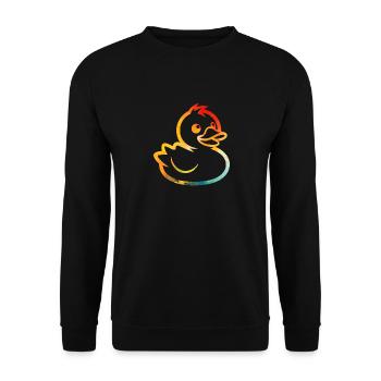 canard coloré - Sweat-shirt Unisexe - noir - Devant - Alina (178cm) & Michal (187cm)