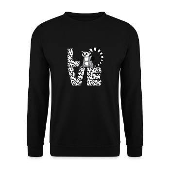 Lemur Catta Ring-tailed lemur - Unisex Sweatshirt - black - Front - Alina (178cm) & Michal (187cm)