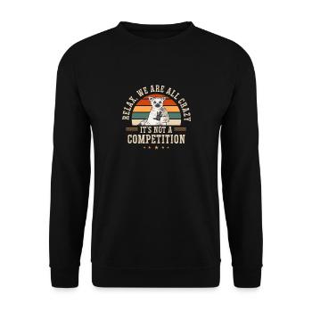 Lemur Catta Ring-tailed lemur - Unisex Sweatshirt - black - Front - Alina (178cm) & Michal (187cm)