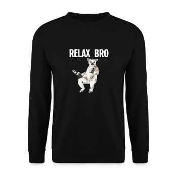 Lemur Catta Ring-tailed lemur - Unisex Sweatshirt - black - Front - Alina (178cm) & Michal (187cm)
