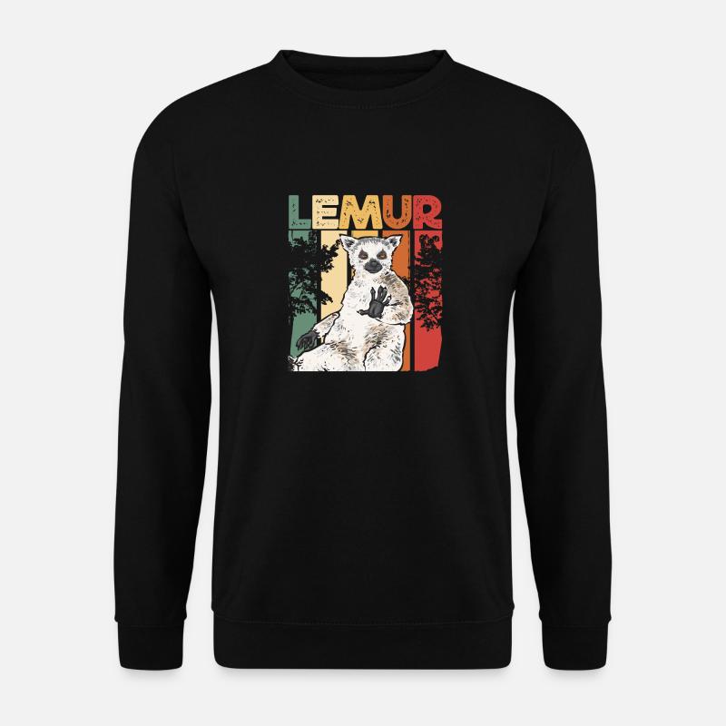 Lemur Catta Katta - Unisex Pullover - Schwarz