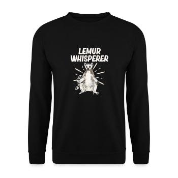 Lemur Catta Ring-tailed lemur - Unisex Sweatshirt - black - Front - Alina (178cm) & Michal (187cm)