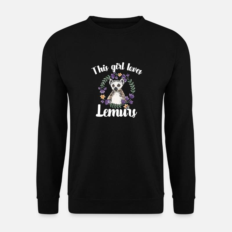 Lémurien à queue annelée - Sweat-shirt Unisexe - noir