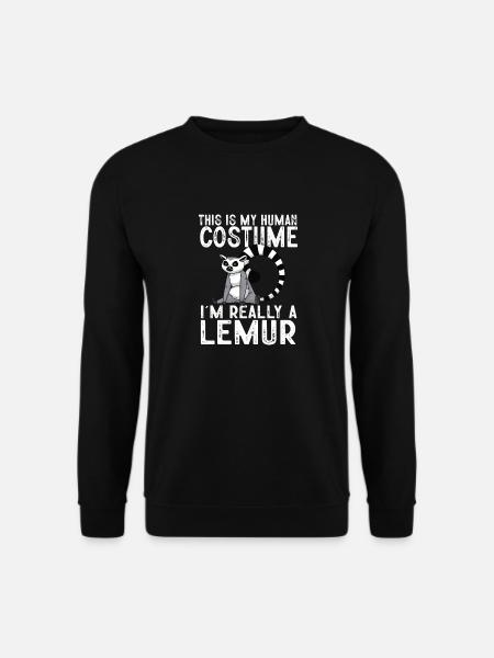 Lémurien à queue annelée - Sweat-shirt Unisexe - noir