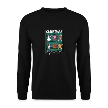 Christmas Squad Santa Funny Xmas Family Match - Unisex Sweatshirt - black - Front - Alina (178cm) & Michal (187cm)