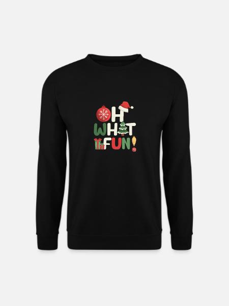 Oh What Fun Merry Christmas Tree Squad Weihnachten - Unisex Pullover - Schwarz