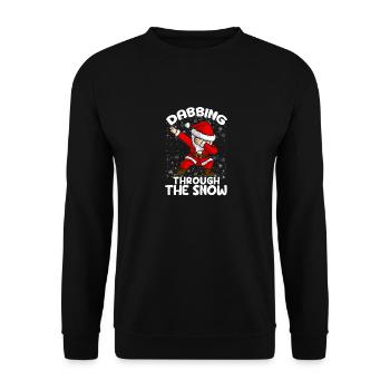 Tamponner dans la neige Noël Noël - Sweat-shirt Unisexe - noir - Devant - Alina (178cm) & Michal (187cm)