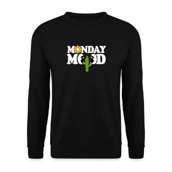 Monday Mood - Unisex Sweatshirt - black - Front - Alina (178cm) & Michal (187cm)