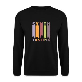 Synthesizer Synth Keyboard Elektronische Musiker - Unisex Pullover - Schwarz - Vorne - Alina (178cm) & Michal (187cm)