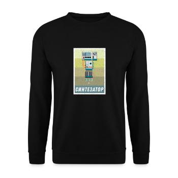 Synthesizer Synth Keyboard Elektronische Musiker - Unisex Pullover - Schwarz - Vorne - Alina (178cm) & Michal (187cm)