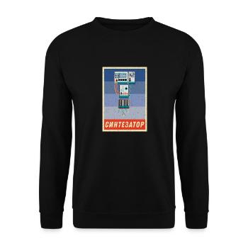 Synthesizer Synth Keyboard Elektronische Musiker - Unisex Pullover - Schwarz - Vorne - Alina (178cm) & Michal (187cm)