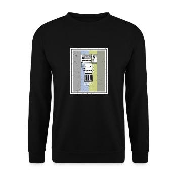 Synthesizer Synth Keyboard Elektronische Musiker - Unisex Pullover - Schwarz - Vorne - Alina (178cm) & Michal (187cm)