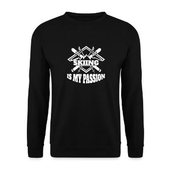 Skiers Ski Skiing Skiing Outfit Ski Design - Unisex Sweatshirt - black - Front - Alina (178cm) & Michal (187cm)