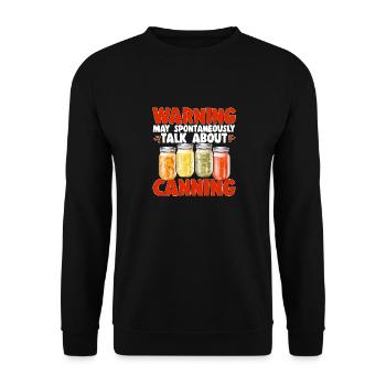 Mise en conserve, mise en conserve, mise en conserve, conservation des aliments - Sweat-shirt Unisexe - noir - Devant - Alina (178cm) & Michal (187cm)