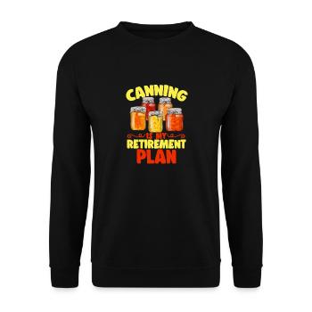 Mise en conserve, mise en conserve, mise en conserve, conservation des aliments - Sweat-shirt Unisexe - noir - Devant - Alina (178cm) & Michal (187cm)