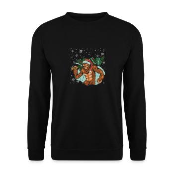 Bigfoot Wear Christmas Tree Lights Xmas - Unisex Sweatshirt - black - Front - Alina (178cm) & Michal (187cm)