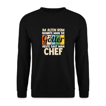 Arbeit Kollegen Büro Teamleiter Führungskraft Chef - Unisex Pullover - Schwarz - Vorne - Alina (178cm) & Michal (187cm)