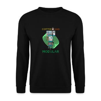 Synthesizer Synth Keyboard Elektronische Musiker - Unisex Pullover - Schwarz - Vorne - Alina (178cm) & Michal (187cm)