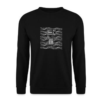 Synthesizer Synth Keyboard Elektronische Musiker - Unisex Pullover - Schwarz - Vorne - Alina (178cm) & Michal (187cm)
