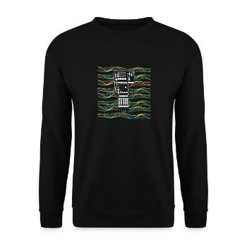 Synthesizer Synth Keyboard Elektronische Musiker - Unisex Pullover - Schwarz - Vorne - Alina (178cm) & Michal (187cm)