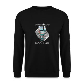 Synthesizer Synth Keyboard Elektronische Musiker - Unisex Pullover - Schwarz - Vorne - Alina (178cm) & Michal (187cm)