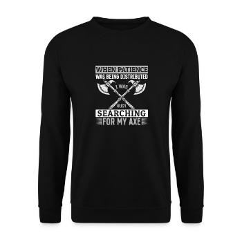 When patience was distributed - Vikings - Unisex Sweatshirt - black - Front - Alina (178cm) & Michal (187cm)