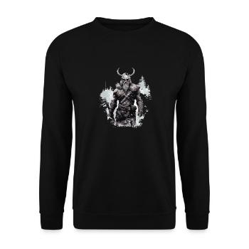 Wahalla's Protector Protector of Eternal Glory - Unisex Sweatshirt - black - Front - Alina (178cm) & Michal (187cm)