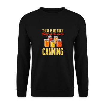 Mise en conserve, mise en conserve, mise en conserve, conservation des aliments - Sweat-shirt Unisexe - noir - Devant - Alina (178cm) & Michal (187cm)