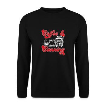 Mise en conserve, mise en conserve, mise en conserve, conservation des aliments - Sweat-shirt Unisexe - noir - Devant - Alina (178cm) & Michal (187cm)