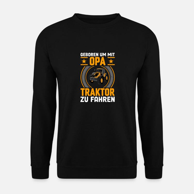 Opa Trekker Traktor Kind - Unisex Pullover - Schwarz