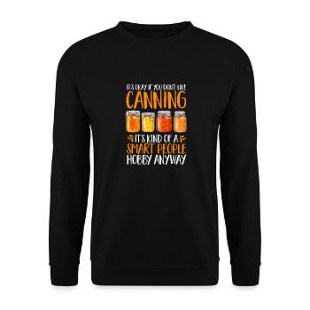 Mise en conserve, mise en conserve, mise en conserve, conservation des aliments - Sweat-shirt Unisexe - noir - Devant - Alina (178cm) & Michal (187cm)