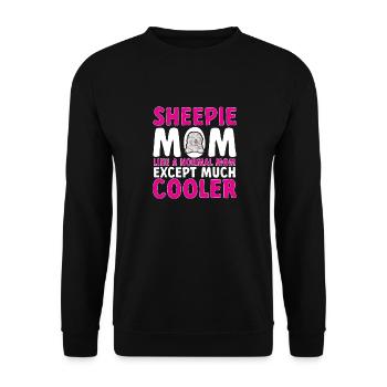 Vieux chien de berger anglais Sheepie Bobtail - Sweat-shirt Unisexe - noir - Devant - Alina (178cm) & Michal (187cm)