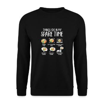 Mise en conserve, mise en conserve, mise en conserve, conservation des aliments - Sweat-shirt Unisexe - noir - Devant - Alina (178cm) & Michal (187cm)