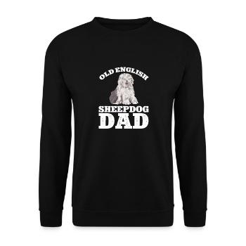 Vieux chien de berger anglais Sheepie Bobtail - Sweat-shirt Unisexe - noir - Devant - Alina (178cm) & Michal (187cm)