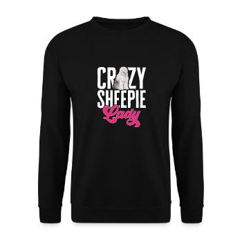Vieux chien de berger anglais Sheepie Bobtail - Sweat-shirt Unisexe - noir - Devant - Alina (178cm) & Michal (187cm)