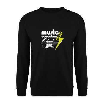 Music Lover Quote Music Education Matters - Unisex Pullover - Schwarz - Vorne - Alina (178cm) & Michal (187cm)