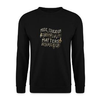 Music Education Matters Music Teacher Life - Unisex Pullover - Schwarz - Vorne - Alina (178cm) & Michal (187cm)