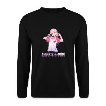 Anime and K-Pop Korean Pop Music Kpop - Unisex Sweatshirt - black - Front - Alina (178cm) & Michal (187cm)
