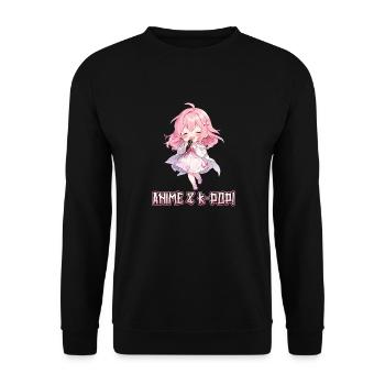 Anime and K-Pop Korean Pop Music Kpop - Unisex Sweatshirt - black - Front - Alina (178cm) & Michal (187cm)