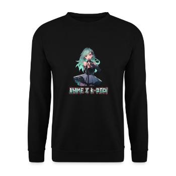 Anime and K-Pop Korean Pop Music Kpop - Unisex Sweatshirt - black - Front - Alina (178cm) & Michal (187cm)