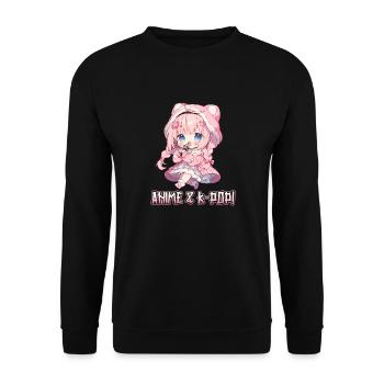 Anime and K-Pop Korean Pop Music Kpop - Unisex Sweatshirt - black - Front - Alina (178cm) & Michal (187cm)