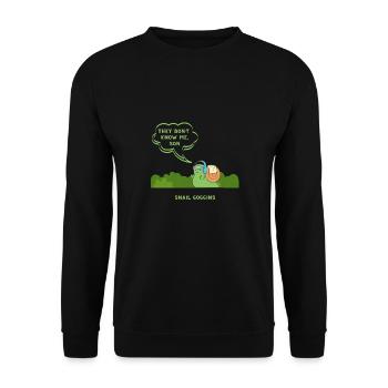 Schnecken Gym - Unisex Pullover - Schwarz - Vorne - Alina (178cm) & Michal (187cm)
