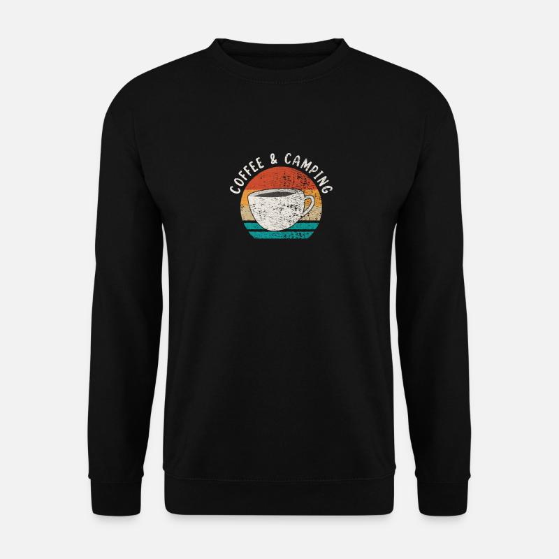 Camping et café - Sweat-shirt Unisexe - noir