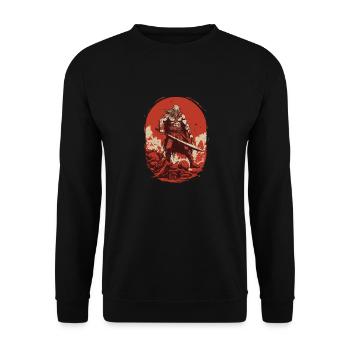 Brotherhood of the Vikings United in Valor. - Unisex Sweatshirt - black - Front - Alina (178cm) & Michal (187cm)