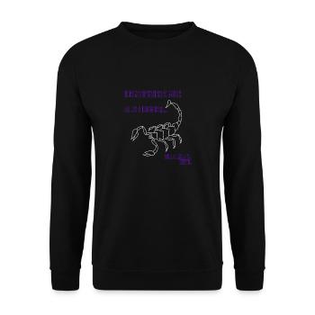 Skorpion - Unisex Pullover - Schwarz - Vorne - Alina (178cm) & Michal (187cm)