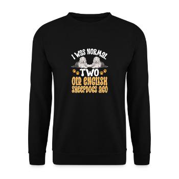 Vieux chien de berger anglais Sheepie Bobtail - Sweat-shirt Unisexe - noir - Devant - Alina (178cm) & Michal (187cm)