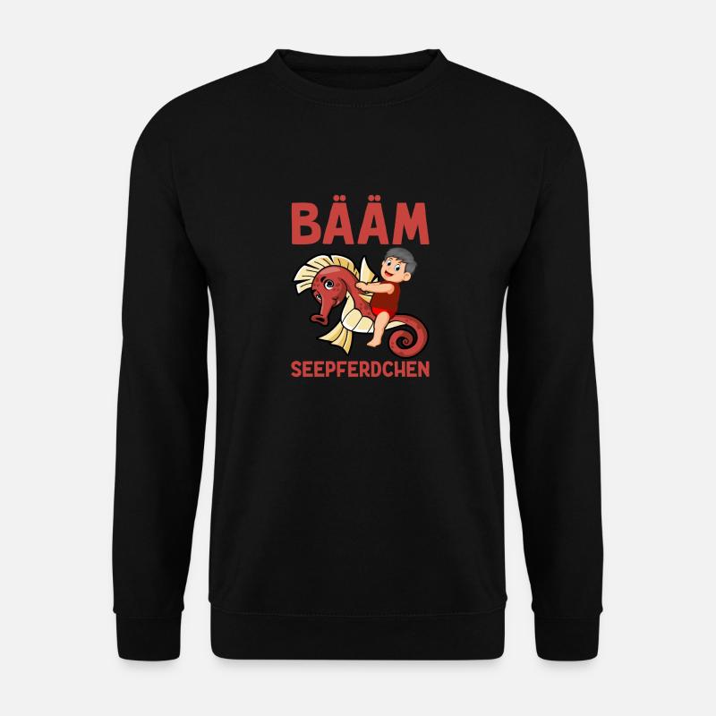 BÄÄM Seepferdchen Frühschwimmer - Unisex Pullover - Schwarz