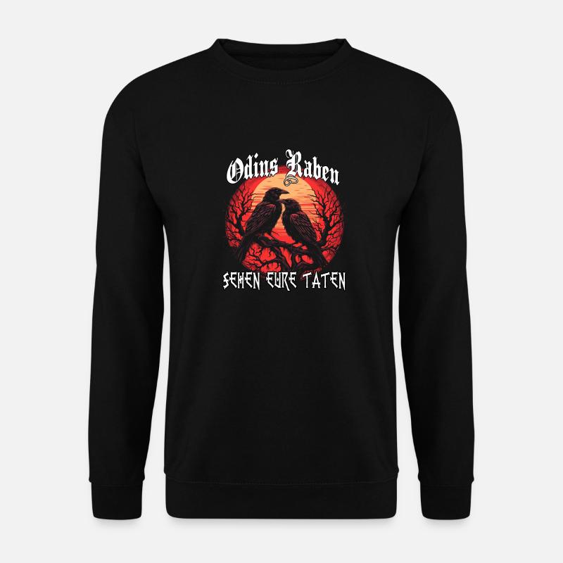 Hugin Munin T-Shirt | Wikinger Raben | Odins Raben - Unisex Pullover - Schwarz