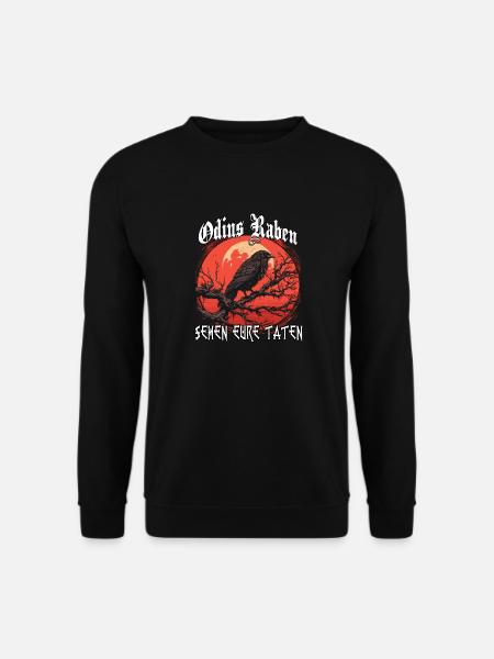 Blutrabe | Wikinger Odins Raben Wikinger - Unisex Pullover - Schwarz