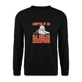 Old English Sheepdog Sheepie Bobtail - Unisex Sweatshirt - black - Front - Alina (178cm) & Michal (187cm)